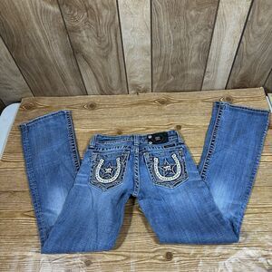 Miss Me Jeans Women’s 26 Boot Embroidered Back Pockets JW5608B